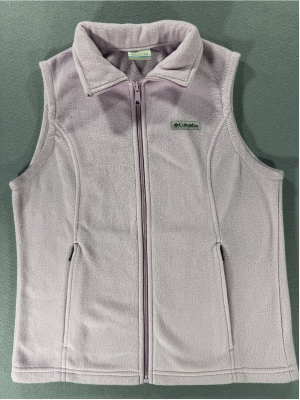 Columbia Benton Springs Vest Women’s Medium Blush Pink Fleece EUC - Picture 2 of 16